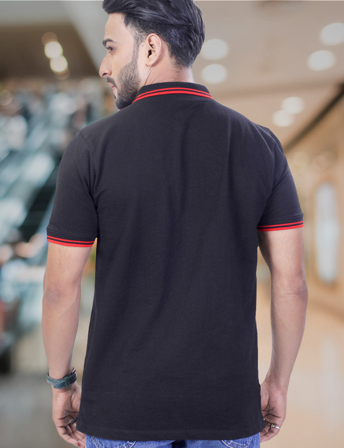 STAR ADAM Men's Polo Neck T-Shirts Combo - (Black, White, Maroon)