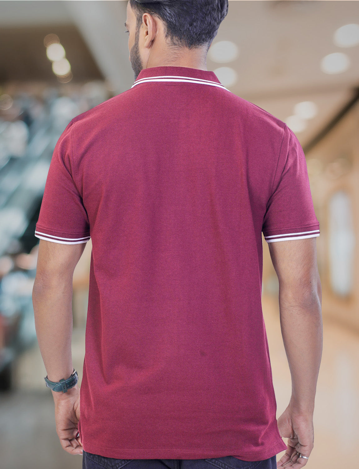 STAR ADAM Men's Polo Neck T-Shirts Combo - (Black, White, Maroon)