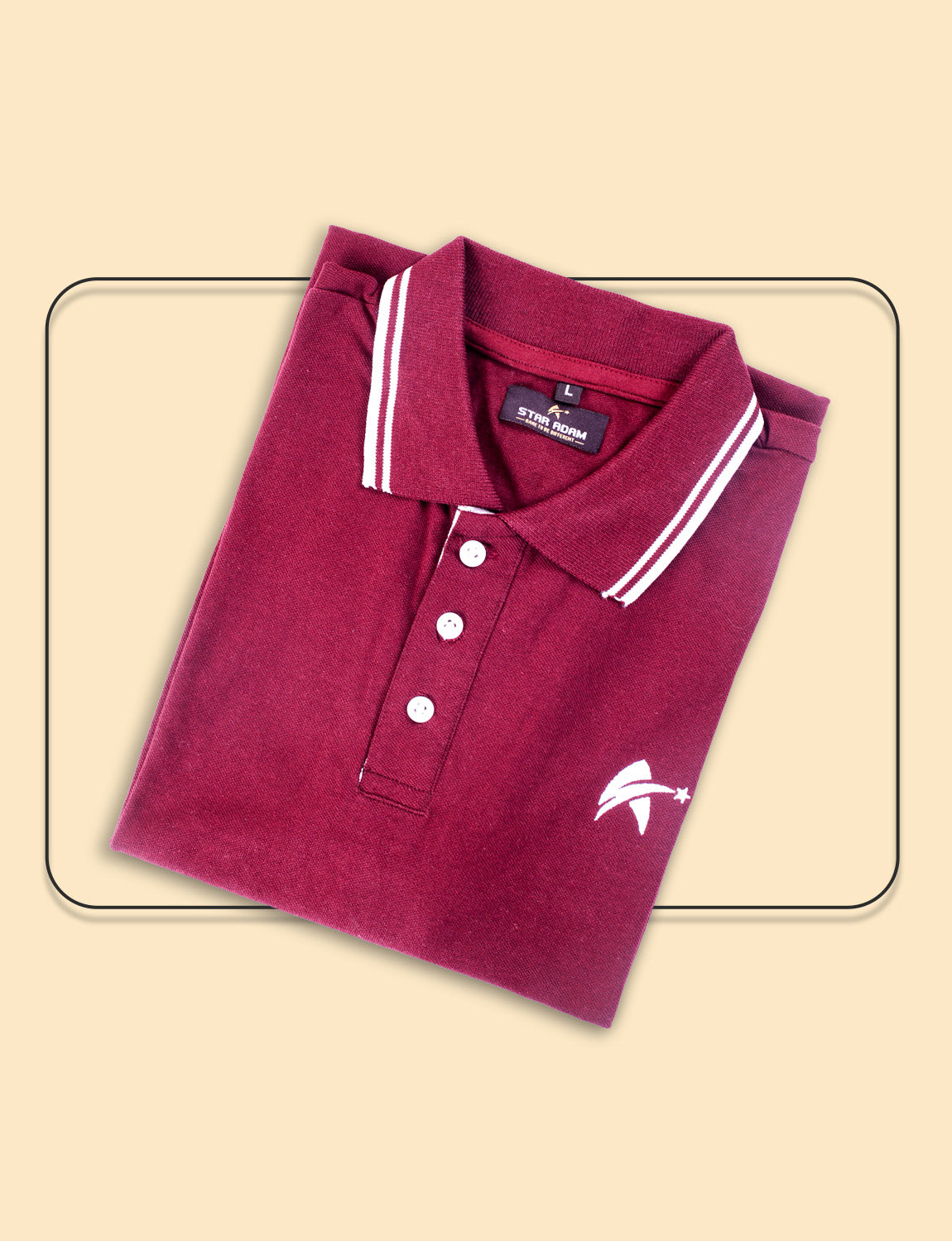 STAR ADAM Men's Polo Neck T-Shirts Combo - (Black, White, Maroon)