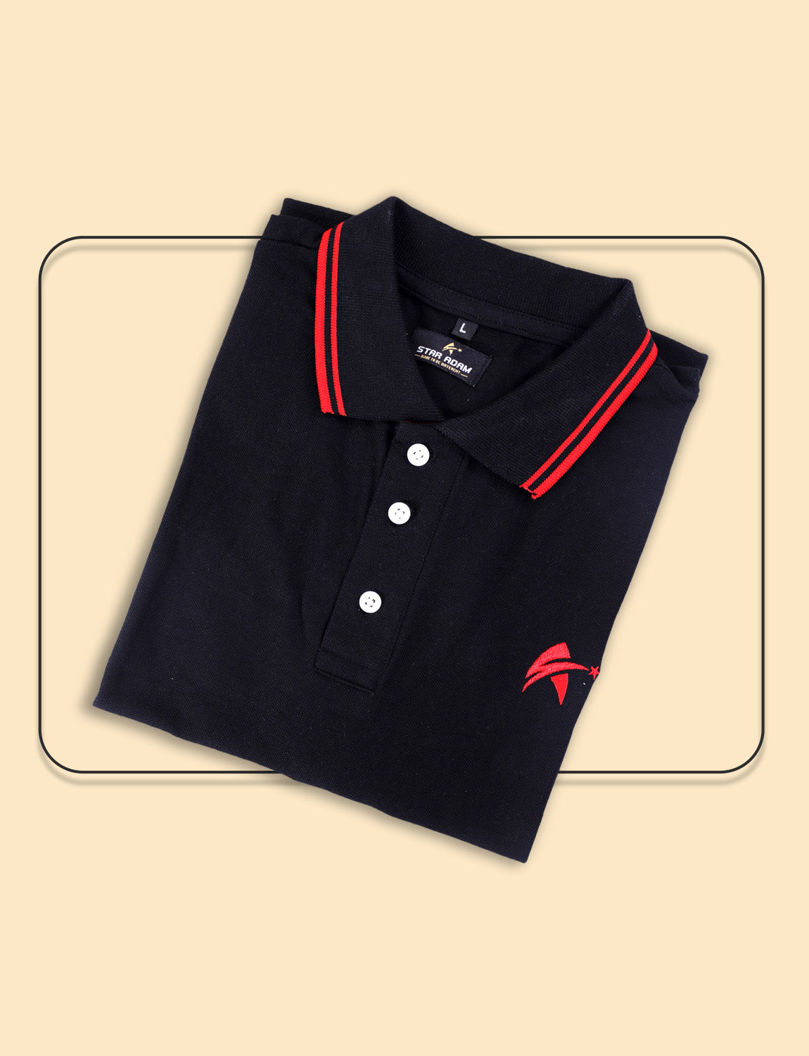 STAR ADAM Men's Polo Neck T-Shirts Combo - (Black, White, Maroon)