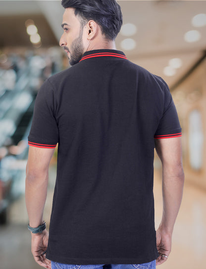 STAR ADAM Men's Polo Neck T-Shirts Combo - (Black, White, Maroon)
